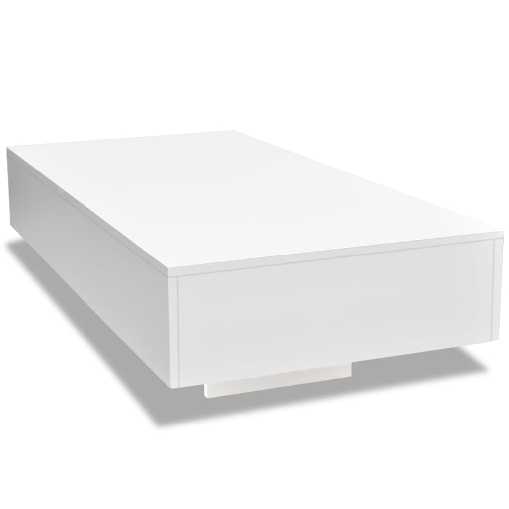 vidaXL Mesa de centro Blanco, Negro, Mesita de Salón o Comedor o Auxiliar Mesa de Café Meuble Salón