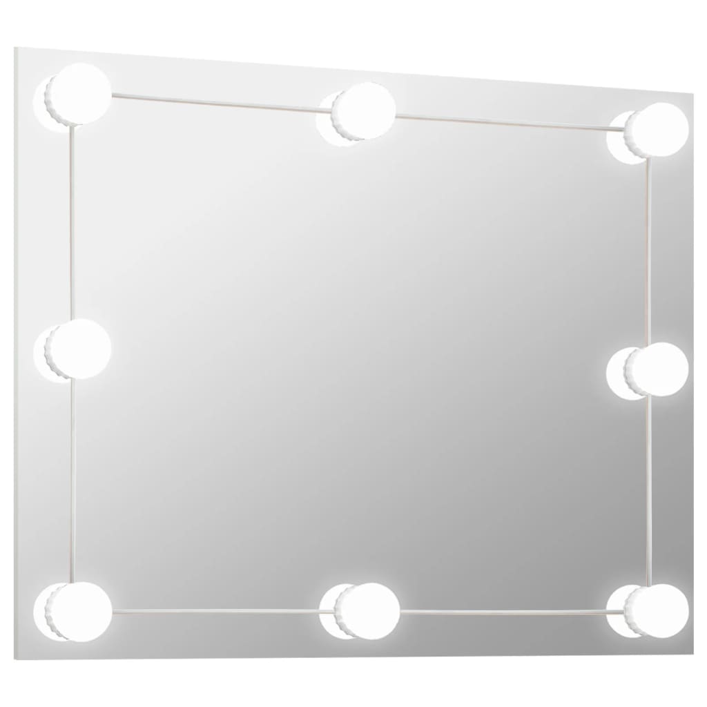 vidaXL Espejo de pared rectangular con luces LED vidrio espejo Dimensiones 40 x 60 cm,  40 x 80 cm,  50 x 60 cm y mas