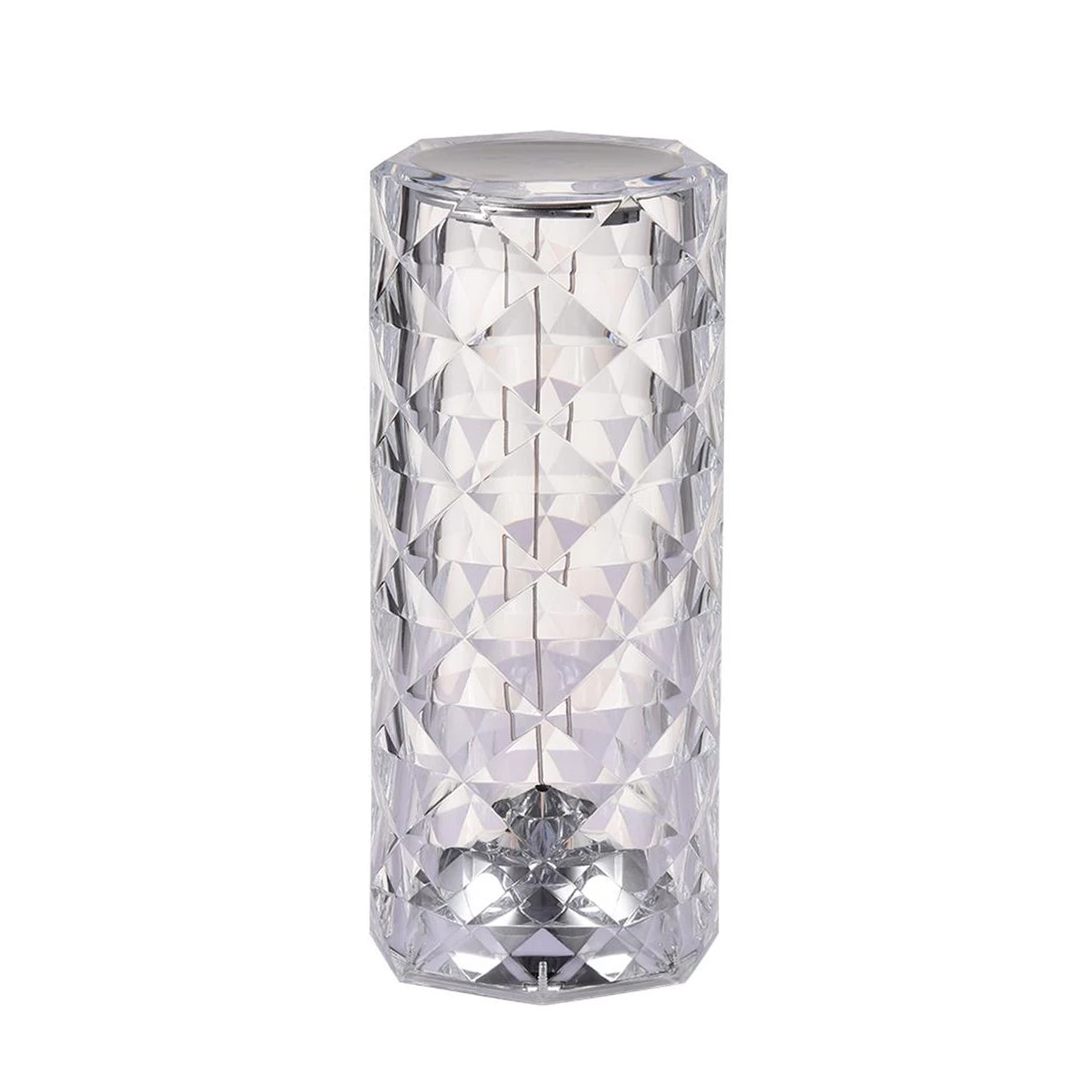 DAM. Lámpara ambiental de mesa 21 cm con 3 modos de iluminación, control táctil y batería recargable. 9x9x21cm.