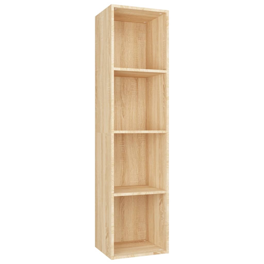 Vidaxl Estantería de Libros/mueble TV Madera Contrachapada 36x30x143cm Blanco