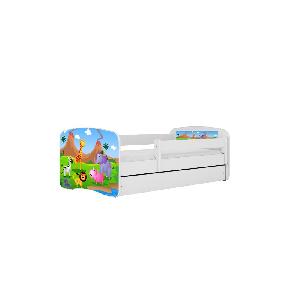 Cama 160 x 80 cm Kocot Kids com gaveta BabyDreams Safari White