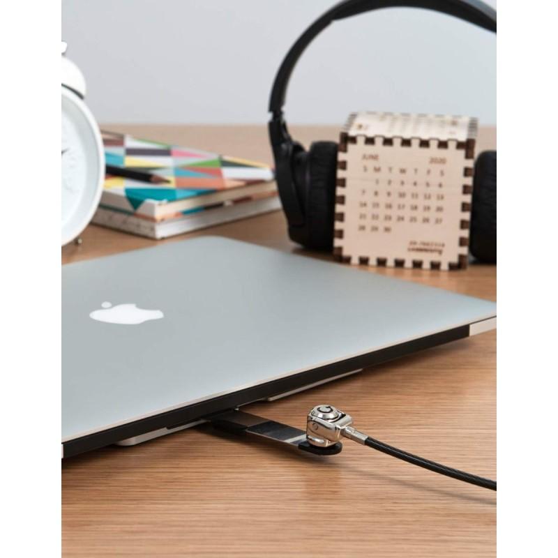 Blade adaptador de bloqueo de cables con cable con cerradura con llave - Negro