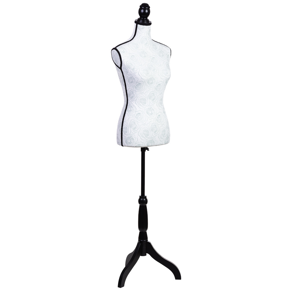 Wonderlust Deco - Maniquí de madera y espuma forrado de tela blanca 24x37.5x168h cm Blanco 24x37,5x168h cm