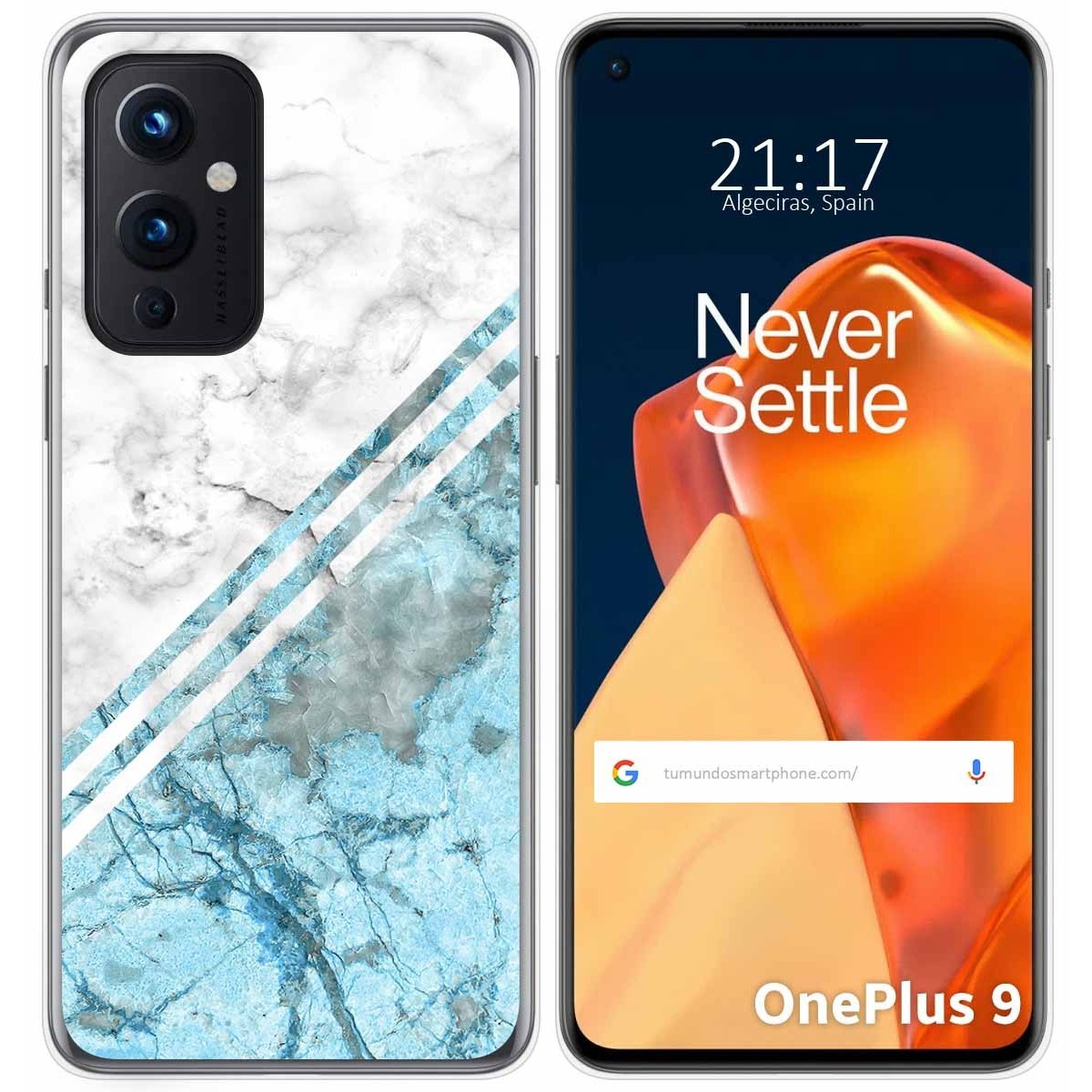 Tumundosmartphone Funda Gel Tpu para OnePlus 9 5G diseño Mármol 02 Dibujos