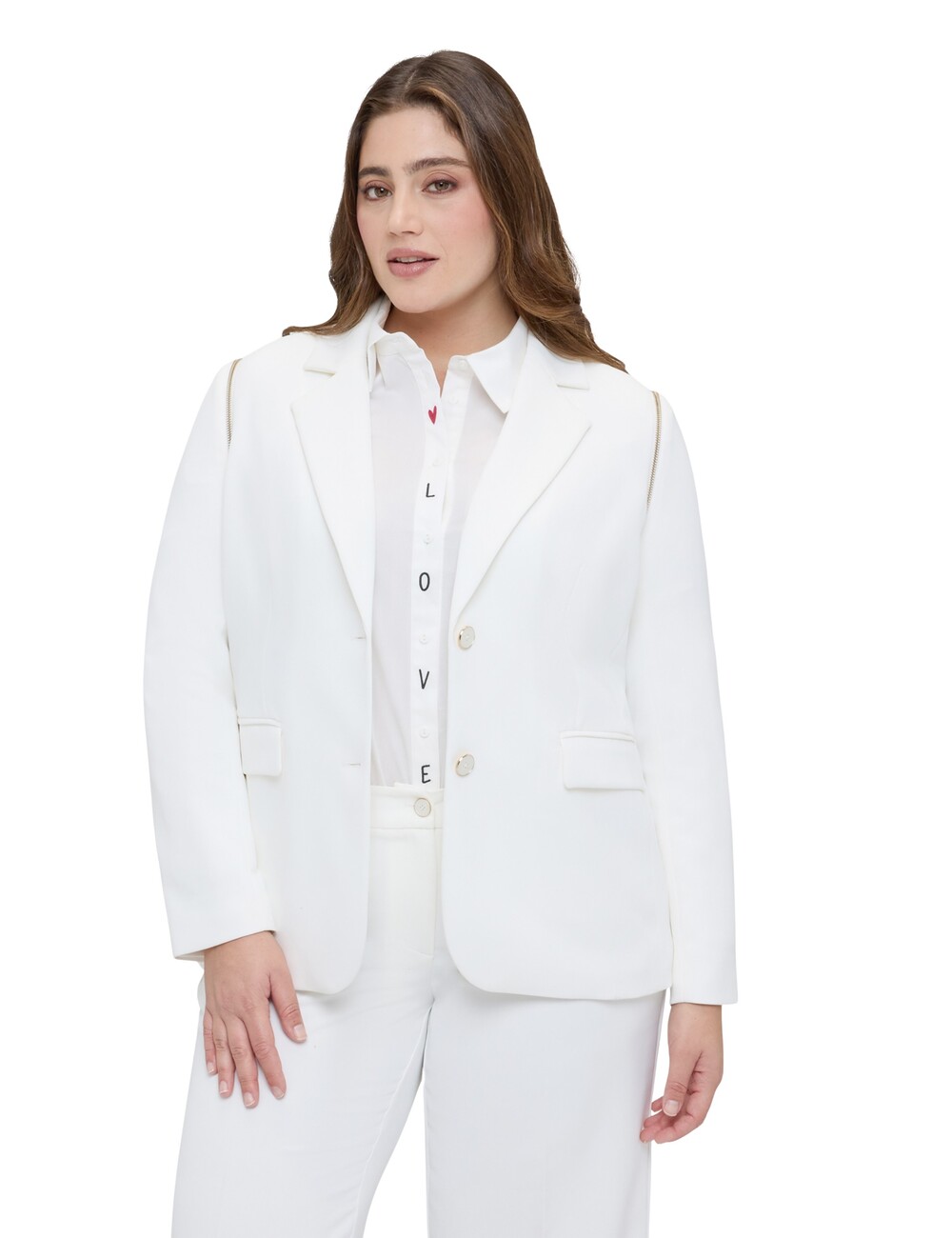 Fiorella Rubino - Blazer 2 en 1 con mangas desmontables