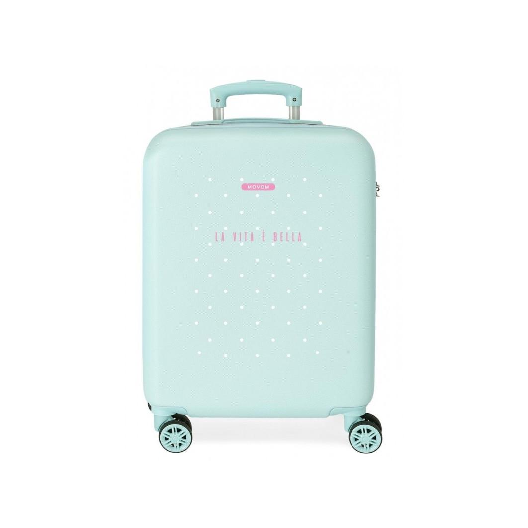 Maleta cabina Movom La vita e bella 55x38x20 cm. Dura e impermeable 4 ruedas