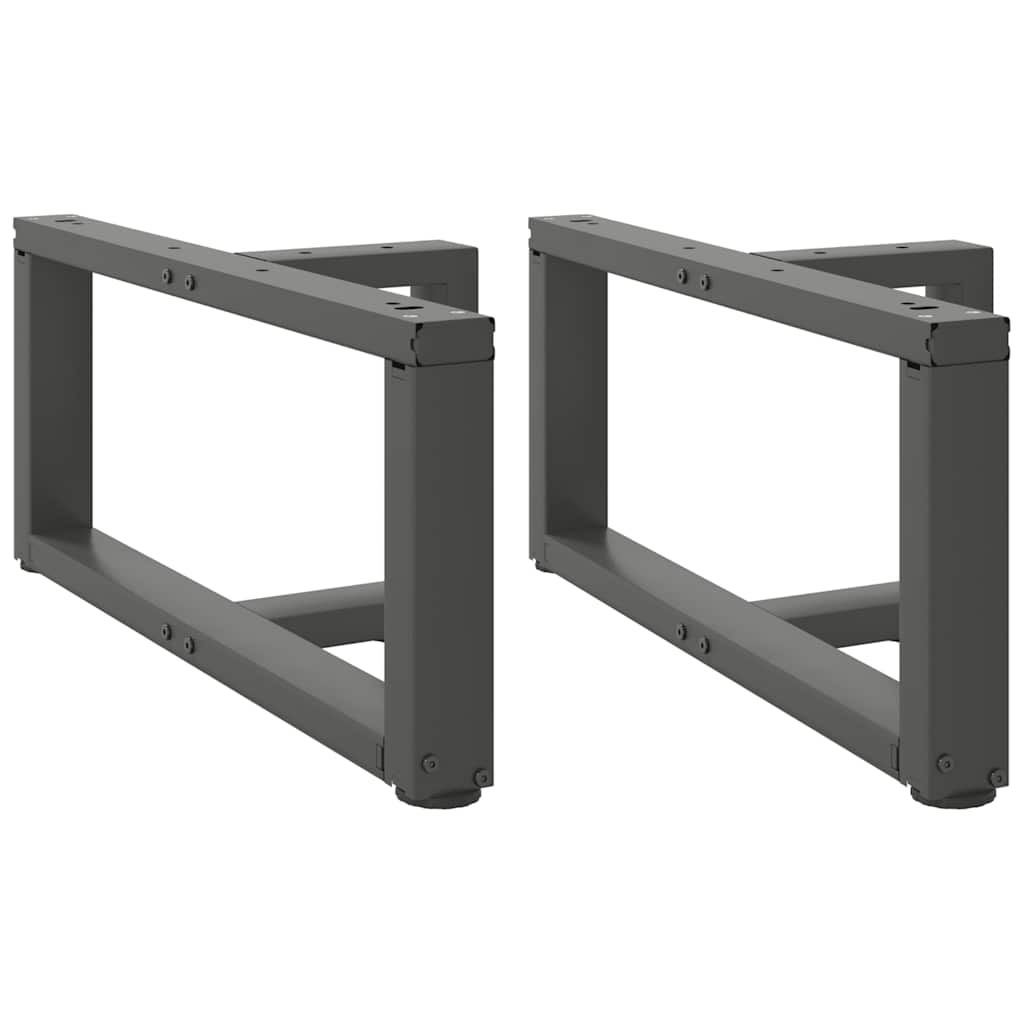 vidaXL Patas para mesa de centro en forma de T (2 unidades) 60 x 25 x (30-31) cm, acero