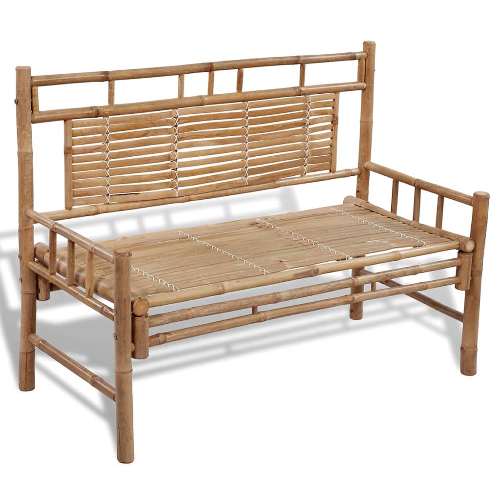 vidaXL Banco de jardín plegable bambú 120 cm