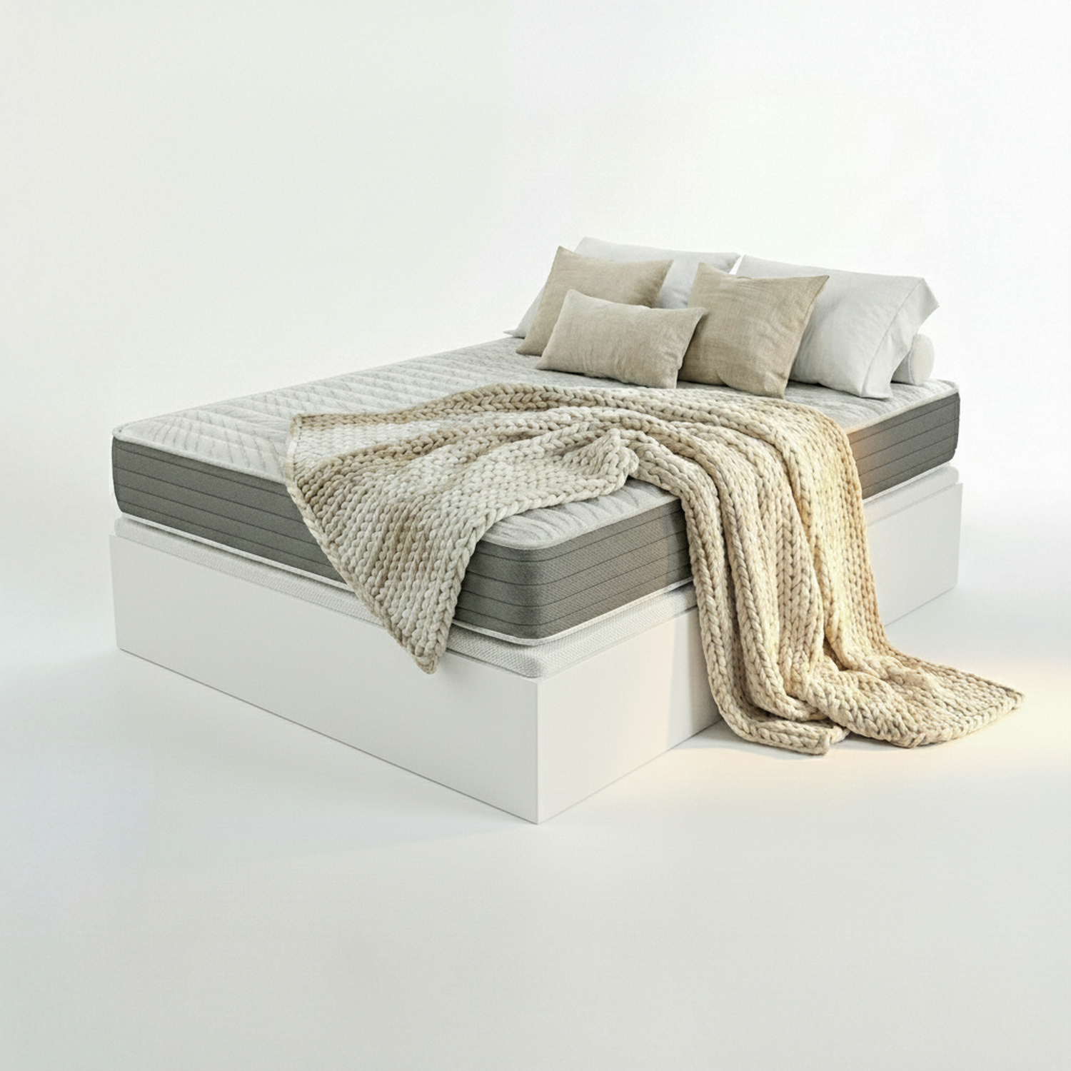 ROYAL SLEEP - Pack Colchón Muelles Ensacados 23cm + Canapé | ENVIO, MONTAJE Y RETIRADA INCLUÍDA | Ceramic Pocket Low