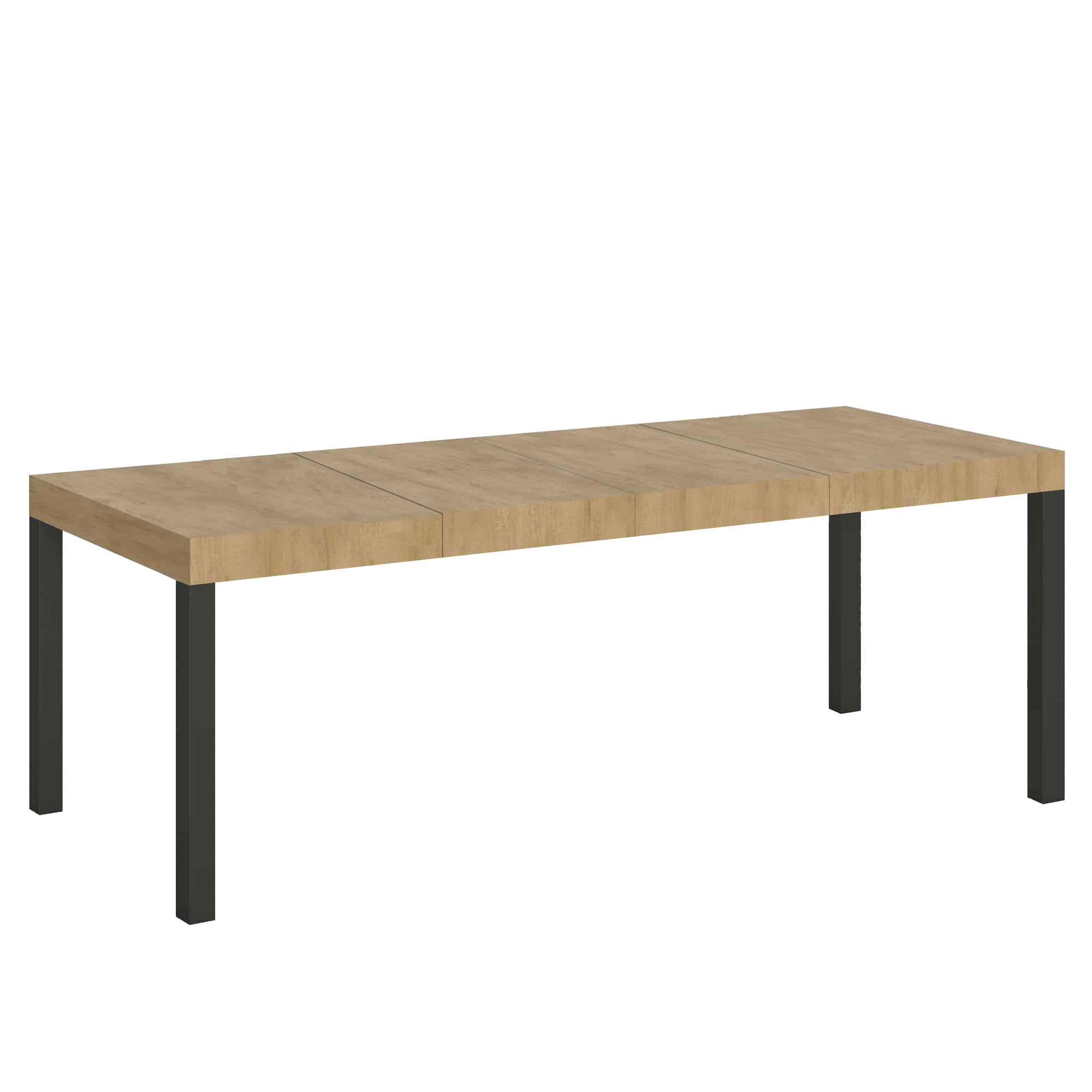 Mesa extensible 160/420x90 cm Everyday Premium roble natural con patas antracita - Itamoby
