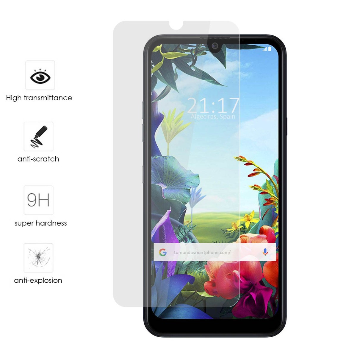 Tumundosmartphone Protector Cristal Templado para Lg K40S Vidrio