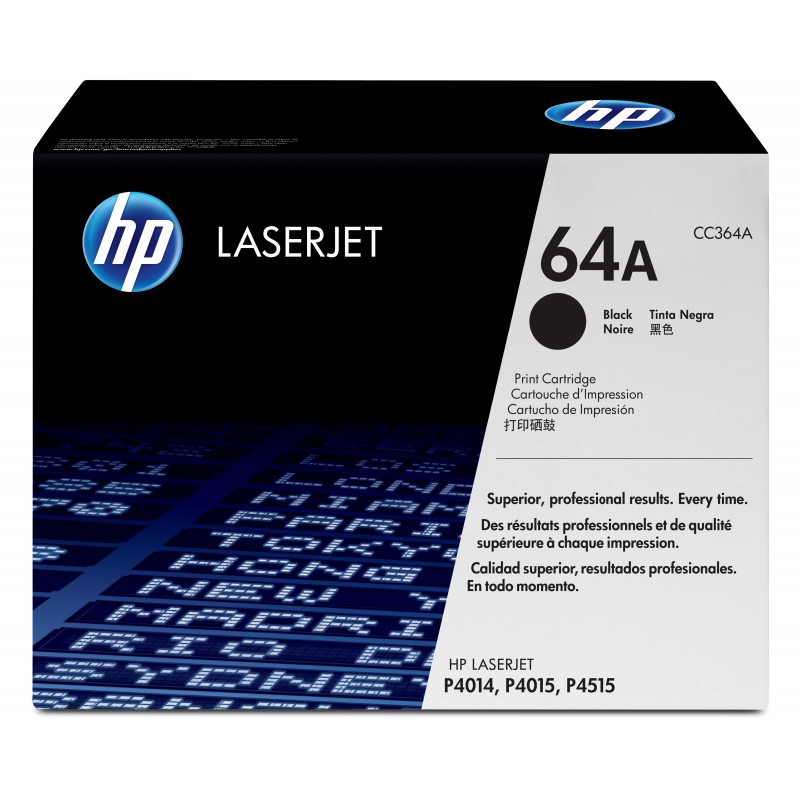 HP - Cartucho de tóner original LaserJet 64A negro CC364A