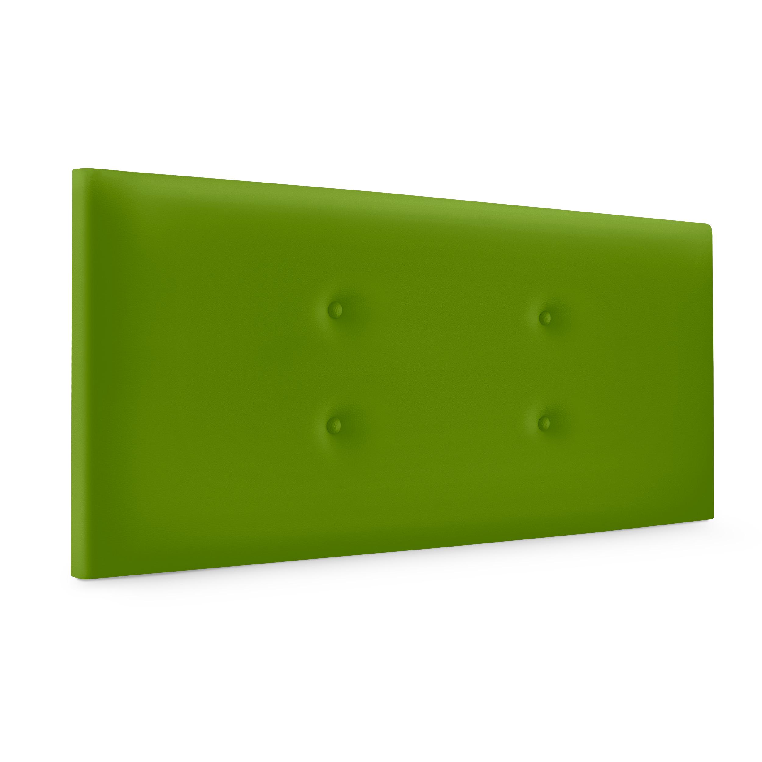 DHOME Cabecero de Polipiel o Tela Acualine con 2 Hileras de Botones Colores Cabezal Tapizado Cama Lujo (Verde Polipiel)