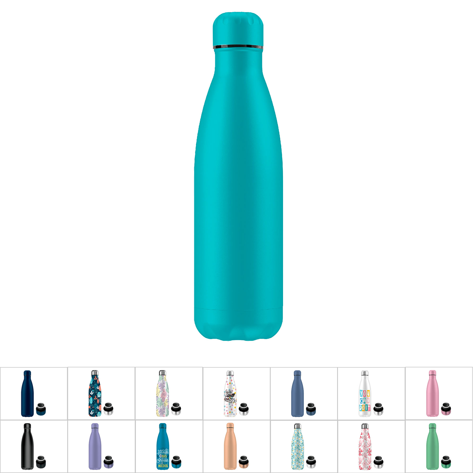 Botella de Agua Acero Inoxidable con Asa - Botella Térmica Reutilizable |  Sin BPA | Mantiene 24H Frio / 12H Calor | Termo y Hermética - A Prueba de