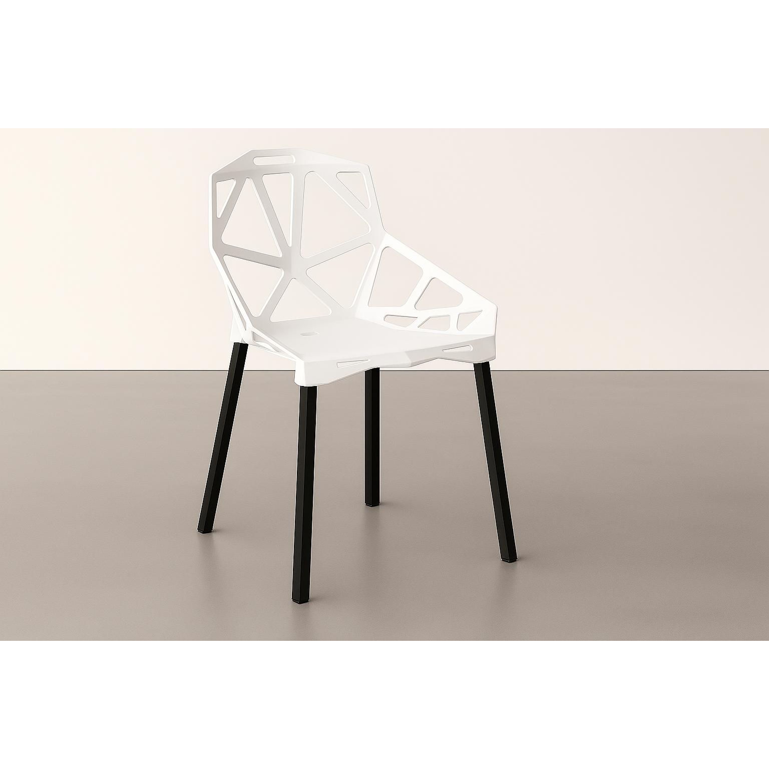 ORION91 Silla ELECTRA Color (VARIOS COLORES) Estructura Negra 54x59x80cm Comedor Oficina Salón Teletrabajo Cocina - SpazioLuzio