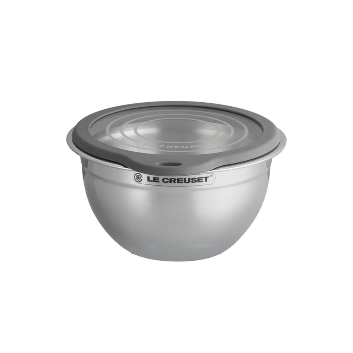 Cuenco de Cocina de Alta Resistencia de Le Creuset - Acero Inoxidable con Base Antideslizante y Tapa de Cristal para una Frescura Prolongada