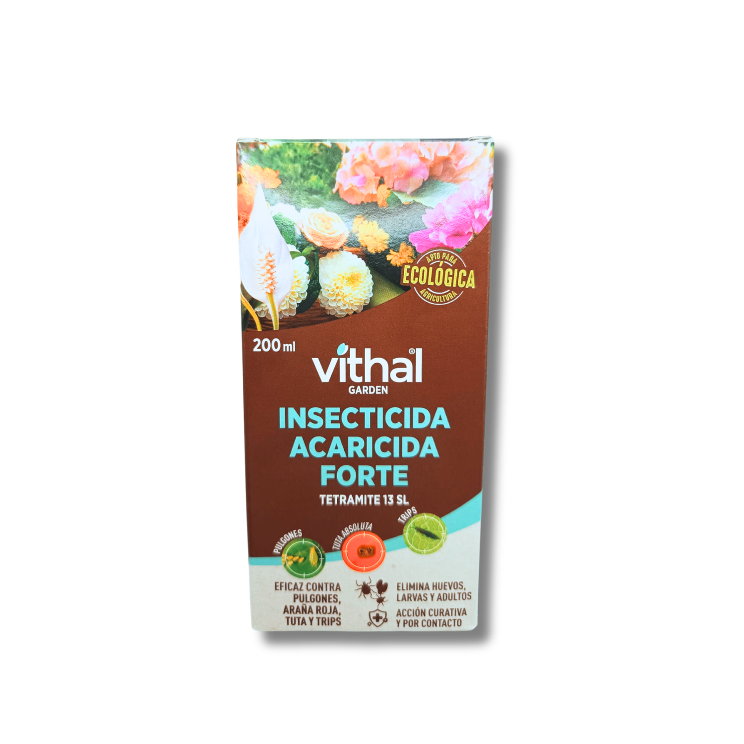 Insecticida Forte Tetramite 13 SL | ECOLÓGICO Muy Eficaz contra Pulgones, Ácaros (Araña Roja), Tuta y Trips | 200ml | Apto para Agricultura ECO | Vithal Garden | Nexum Market
