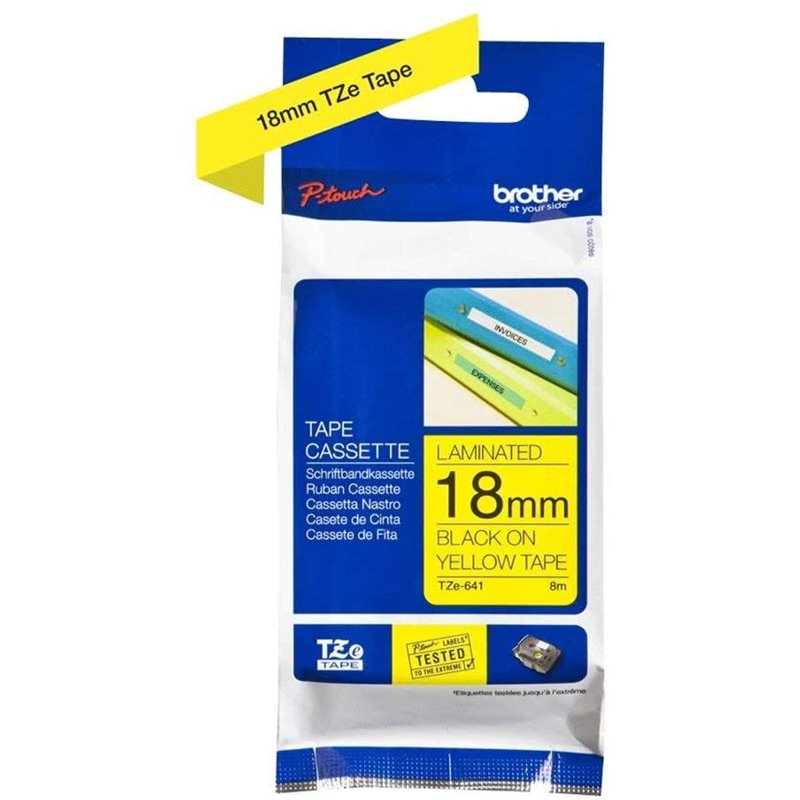 Cinta Brother Original P-Touch negro amarillo (TZE-641)