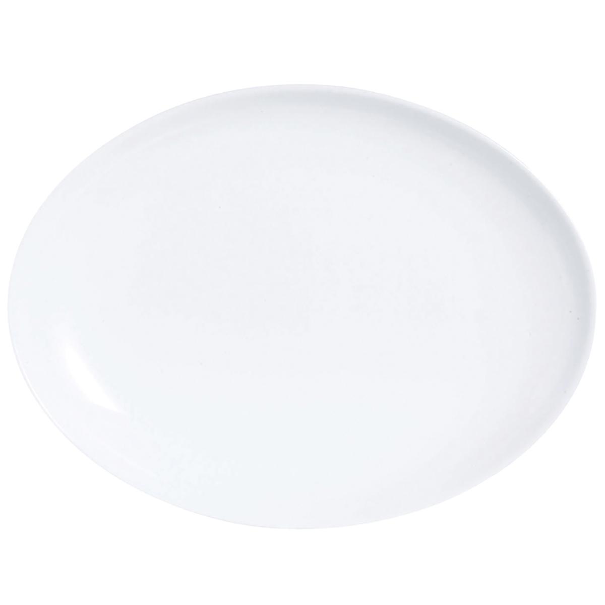 LUMINARC DIWALI Fuente Oval Opal 33X25CM Blanco Brillo Fabricado en Francia Reciclable