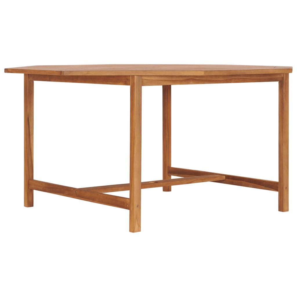 vidaXL Mesa de jardín de madera maciza de teca 150x150x75 cm Octágono