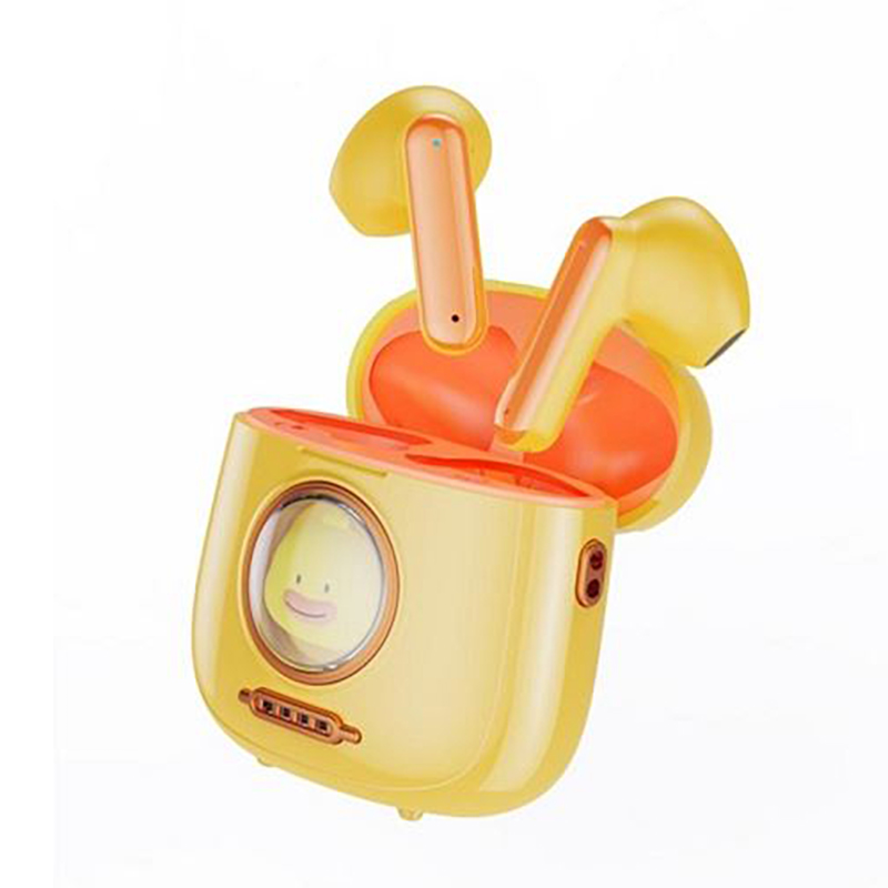 XO Auriculares Bluetooth 5.1 Kids - TWS - Hasta 5 Horas de Musica - Color Amarillo/Naranja