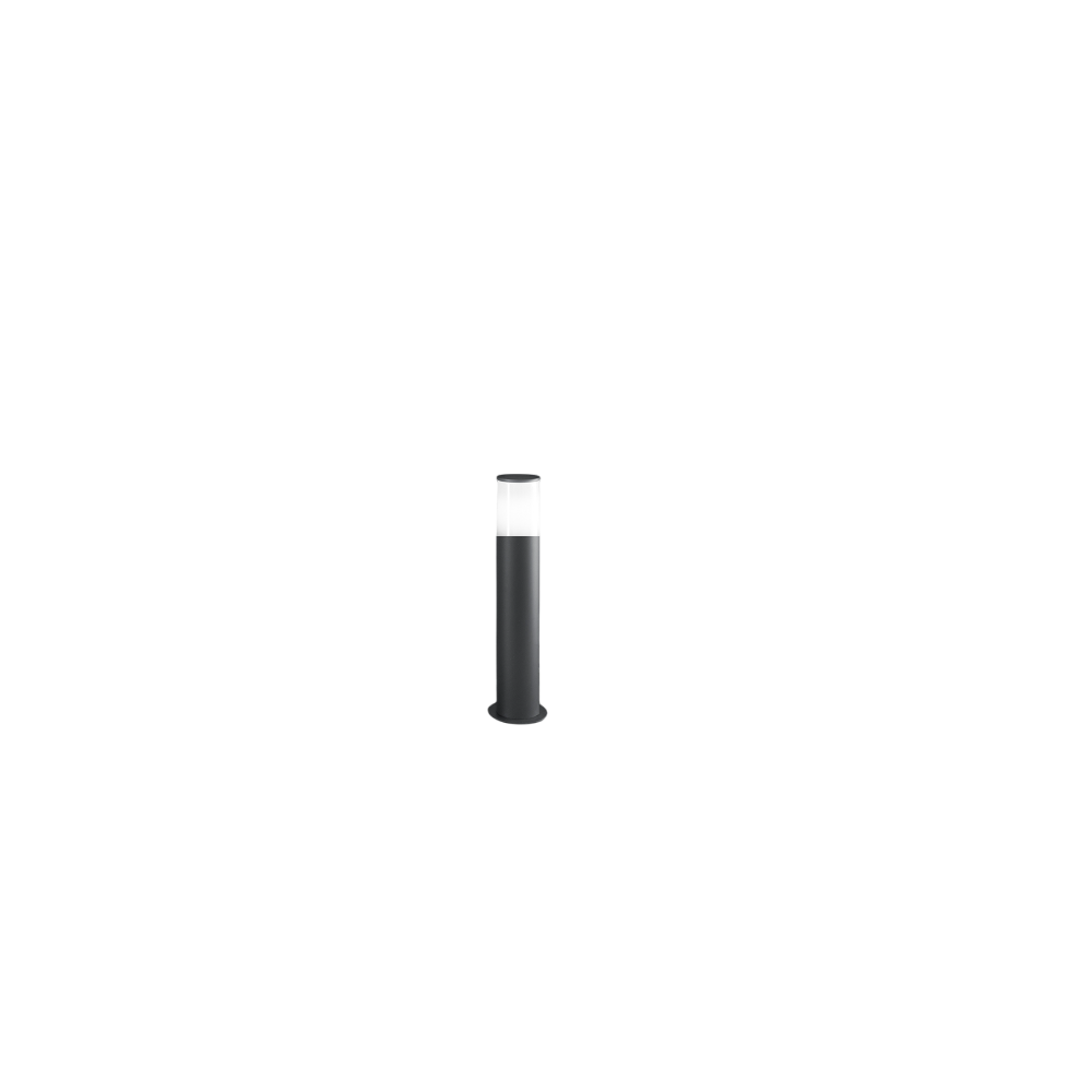 Sigaro - Bolardo de jardín con 1 bombilla E27 máx. 20 W IP54, aluminio pintado, bolardo para exterior, antracita, altura 50 cm - Perenz