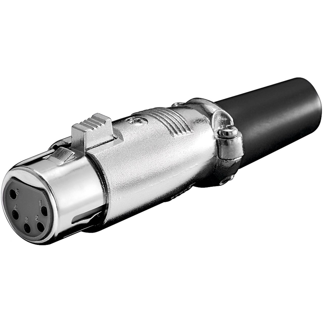 Wentronic Goobay Microphone Jack 5pin Negro - Conector (5pin, Negro, 1 Pieza(s))
