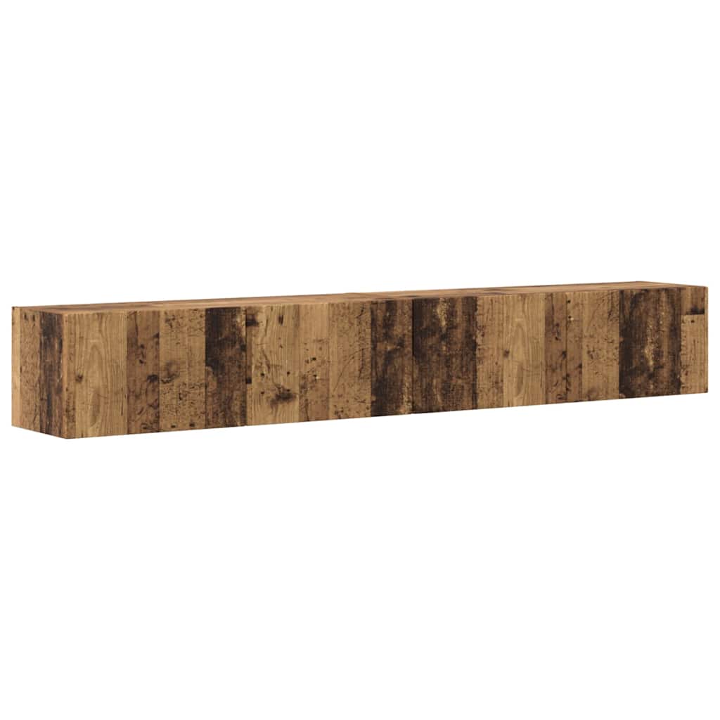 vidaXL Mueble de TV Montado en la Pared 2 uds. Madera de ingeniería Multicolor