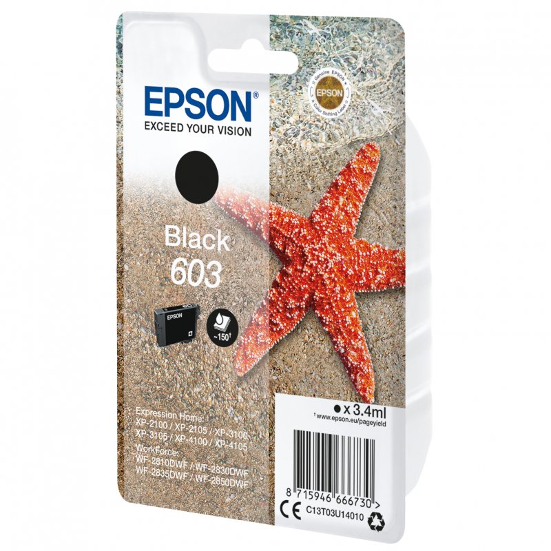 Original epson 603 black ink cartridge