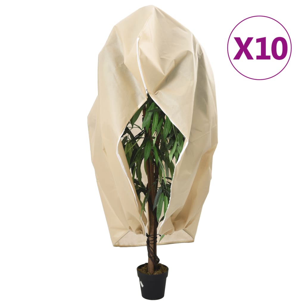 vidaXL Cubiertas para Plantas conllera Fundas 10 uds 70 g/m² 1,2x1,8 m Color Beige, Blanco, Verde y mas