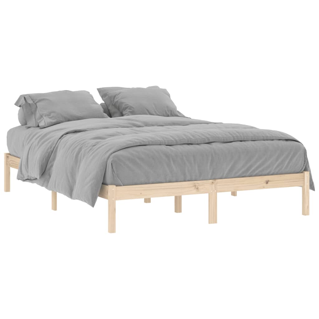 vidaXL Estructura de cama sin colchón madera maciza de pino 152x203 cm