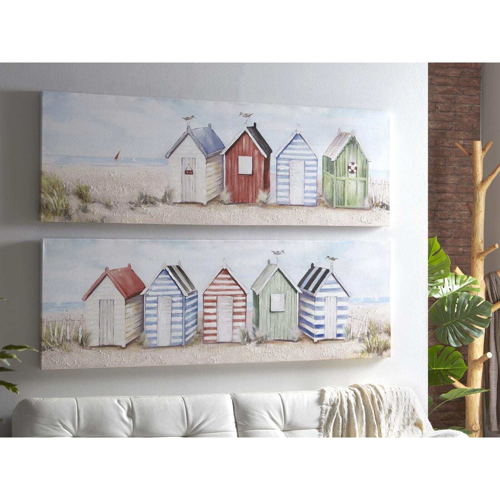 Lienzo impr. baños playa 50% oleo 150x50 cms. s/2 150x3x50 cms. El mejor complemento para tu hogar.