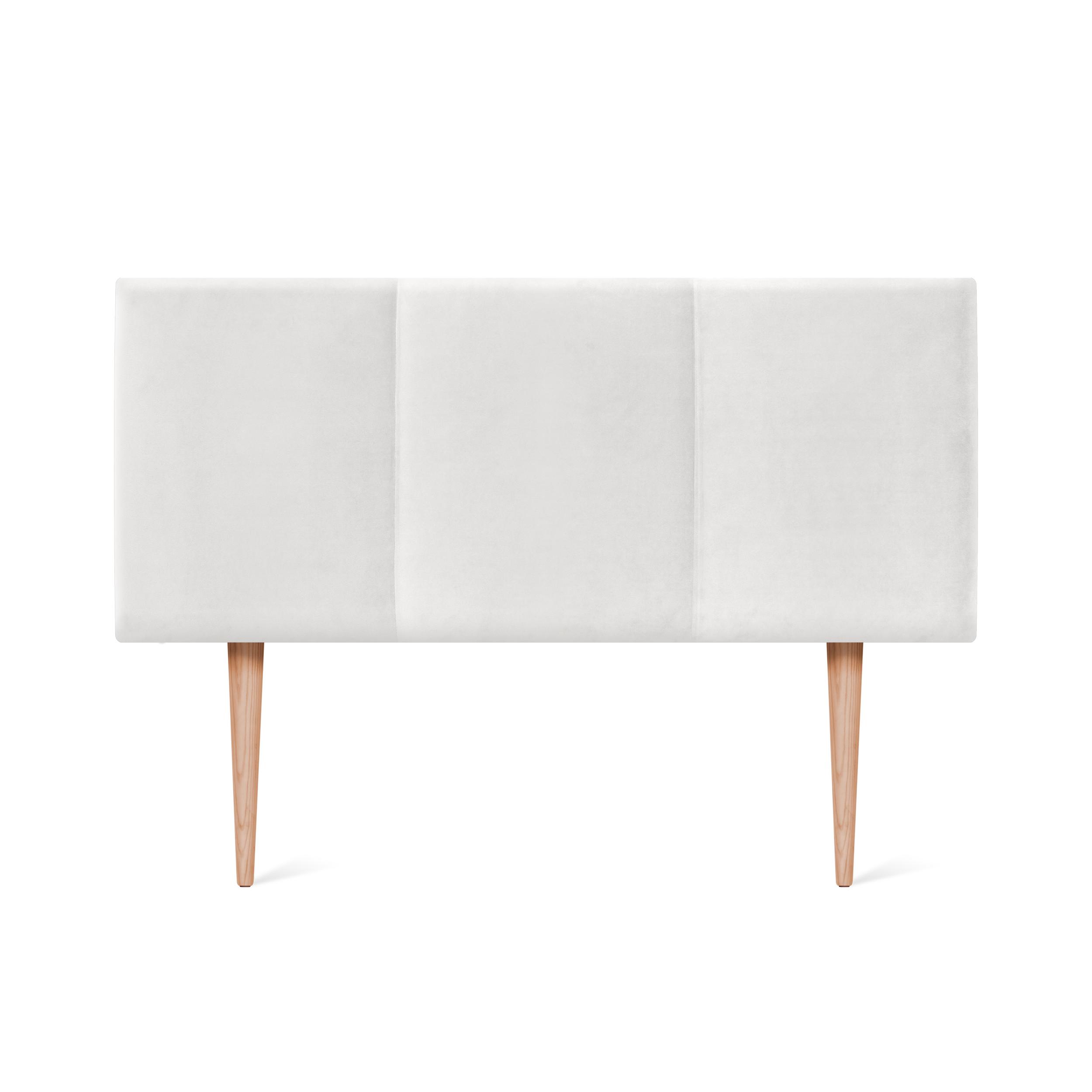 DHOME Cabecero de Terciopelo ALTA GAMA Diseño Modular LISO con Patas de Madera Moderno Cabezal Tapizado Cama Lujo Dormitorio Acolchado