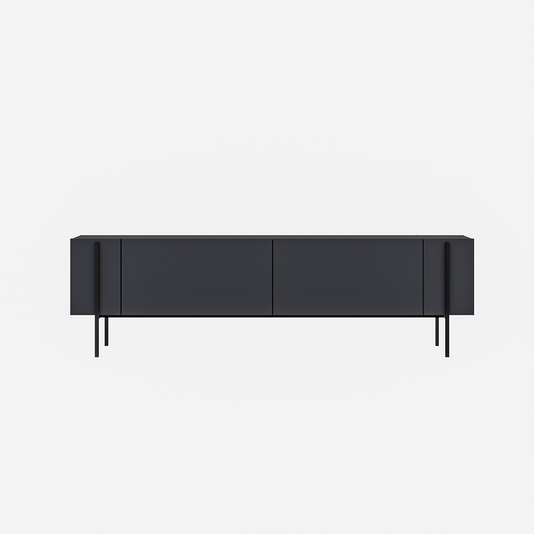 Habitat y Jardin - Soporte de TV de madera "Herman" - 160 x 31 x 45 cm - Gris antracita
