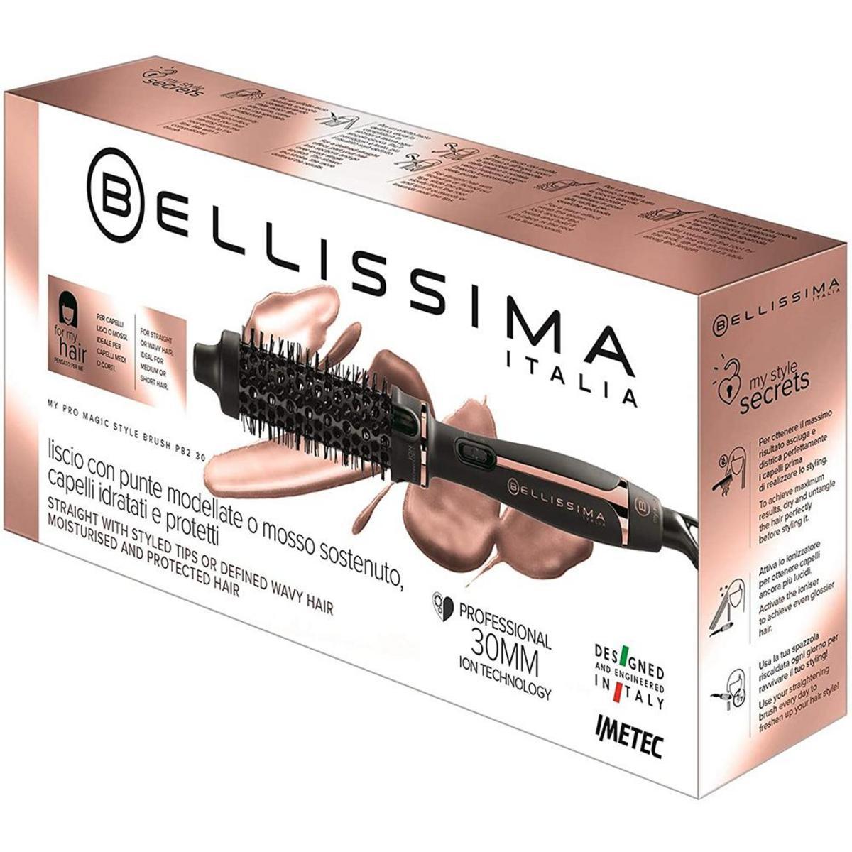 Bellissima My Pro Magic Style Brush P2 30 - Cepillo Térmico, Revestimiento Cerámico | ¡Estiliza tu Cabello con un Toque de Magia!