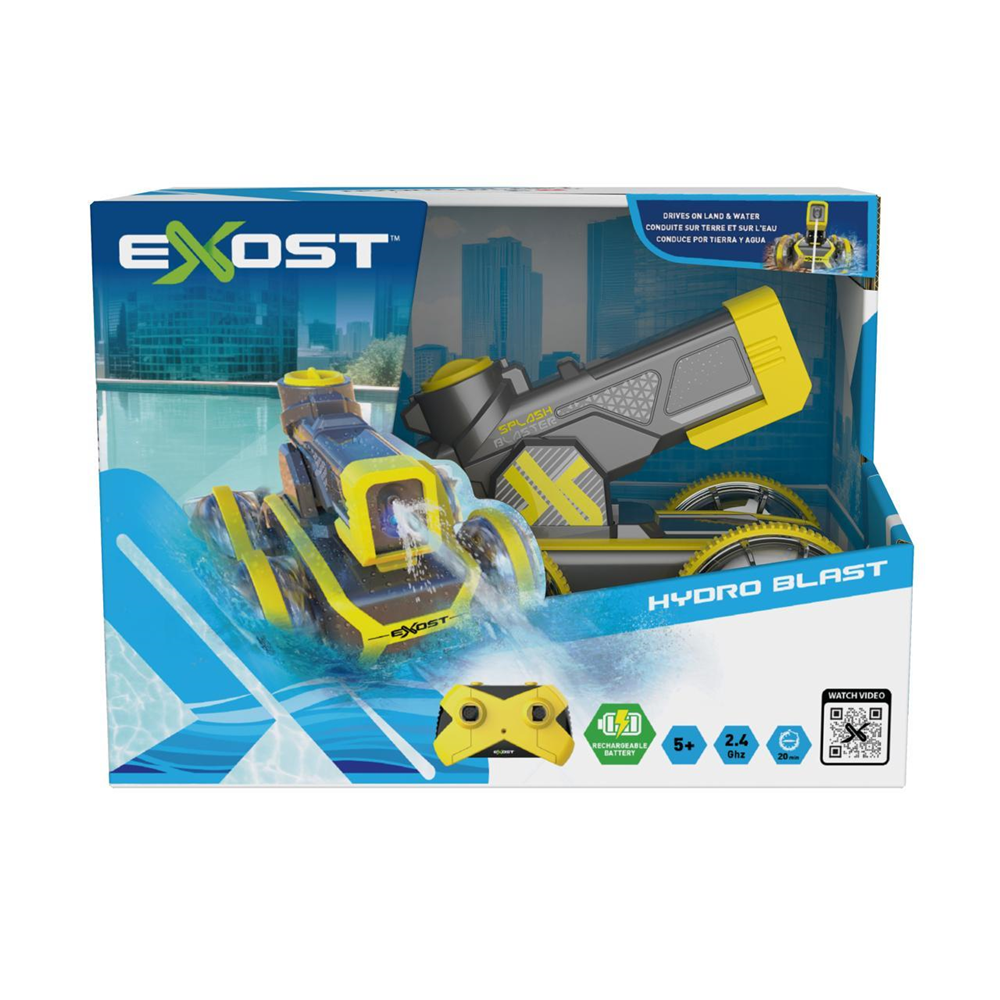 Coche Exost Phyton Blaster.Conduce y dispara potentes chorros de agua hasta 5 metros  (Bizak 62000722)