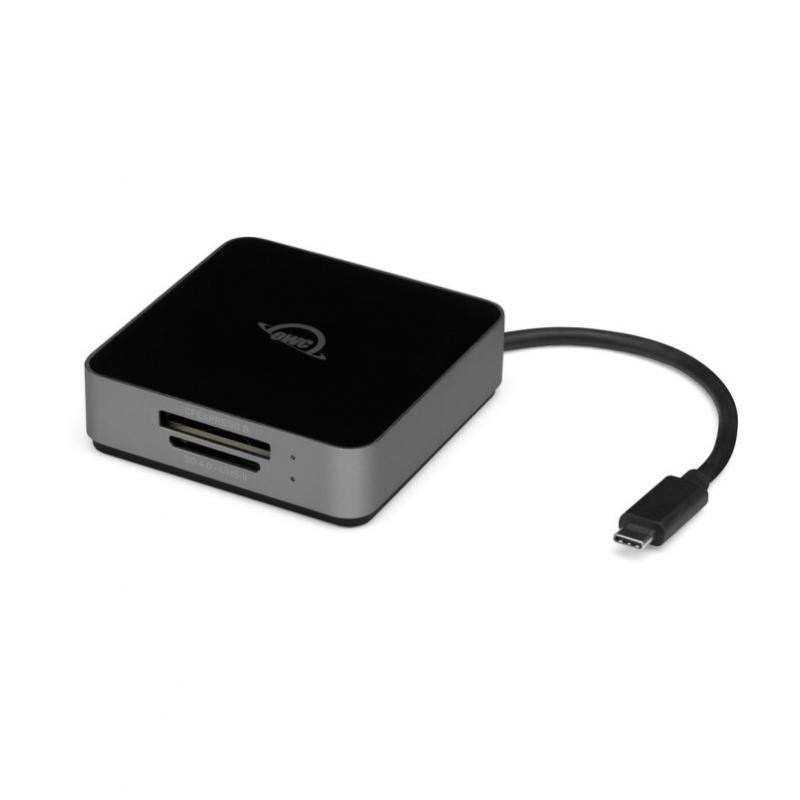 Lector de tarjetas Atlas Dual CFexpress + SD: Lector de tarjetas USB-C Dual-Slot CFexpress Tipo B y SDXC UHS-II, Negro.