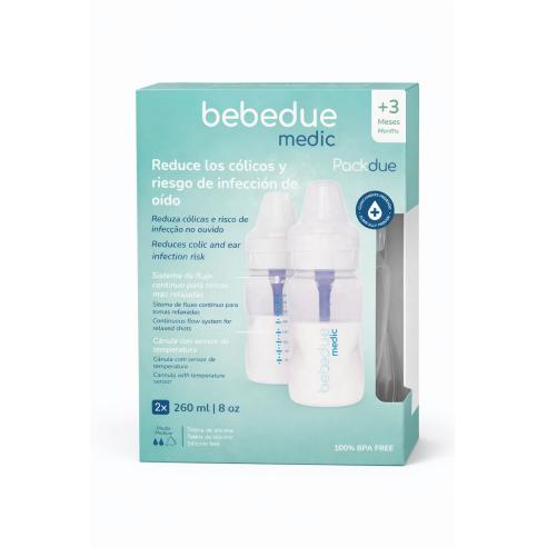Bebedue Biberon Medic 260 ml 2 ud