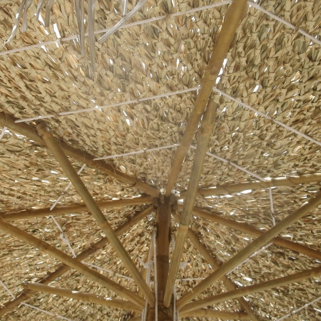 vidaXL Sombrilla de bambú con tejado de hojas de plátano Dimensiones 210 cm, 270 cm,