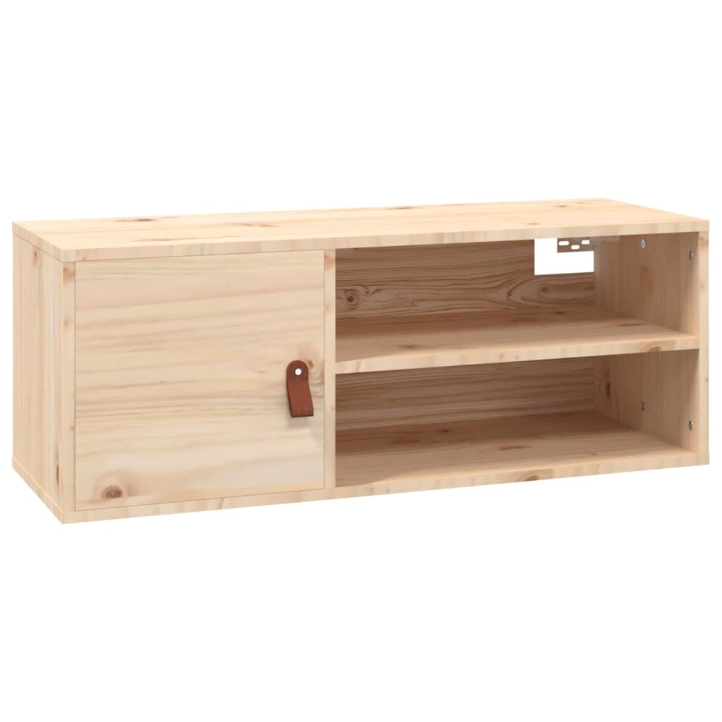 Armario de Pared Vidaxl Madera Maciza Pino 80x30x30 Natural
