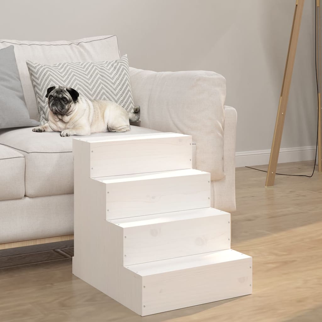 vidaXL Escalera Mascotas Perros Gatos Sofá Color Marrón miel,  Natural,  Blanco y mas
