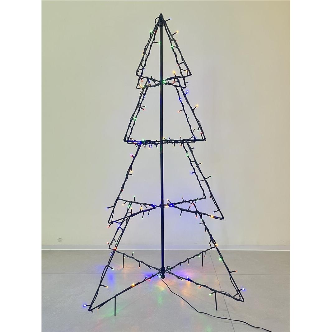 Gerimport Árbol Navidad plegable 160 led multicolor 120x78 cm