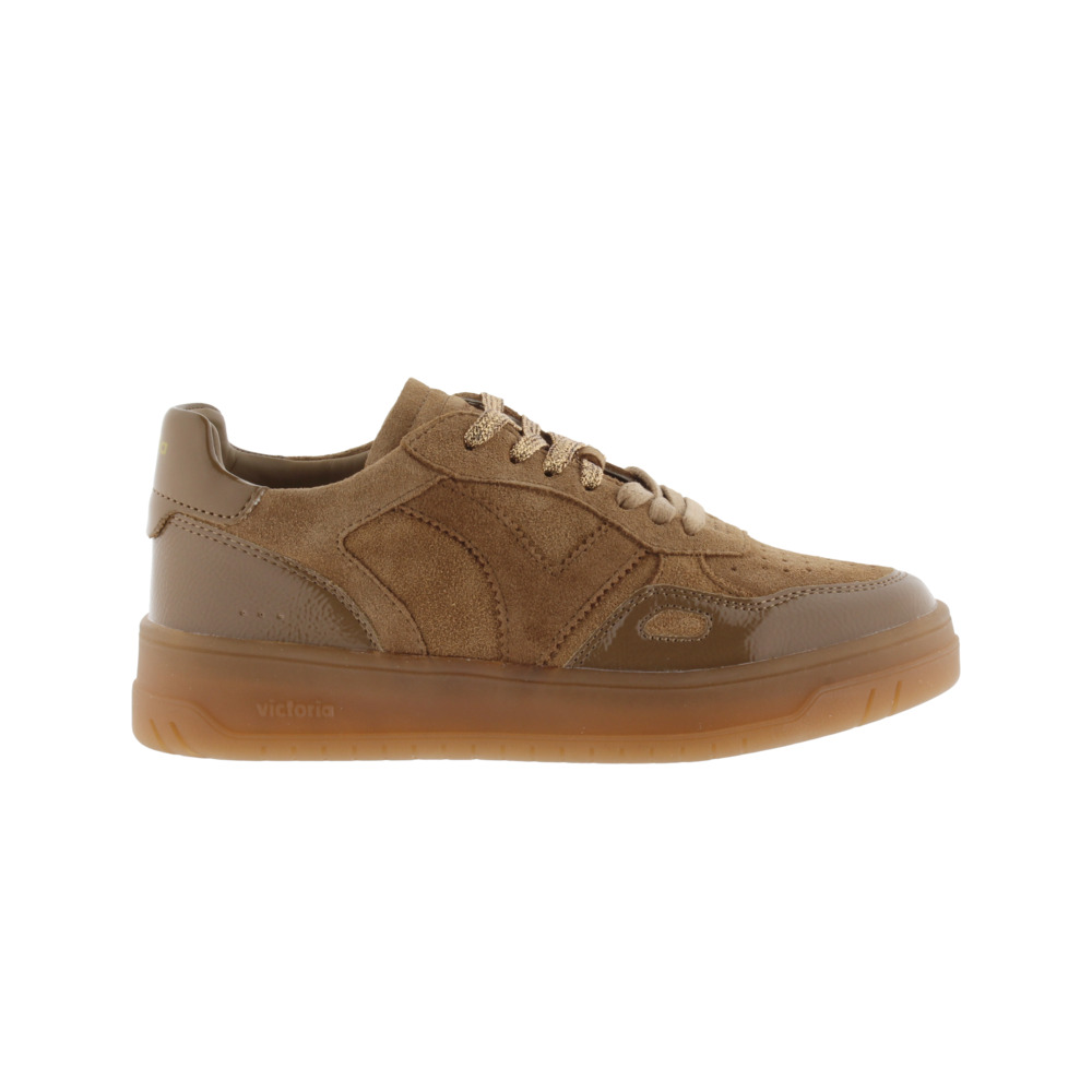 Victoria Seúl Zapatillas de serraje con piezas de charol al tono 1257151