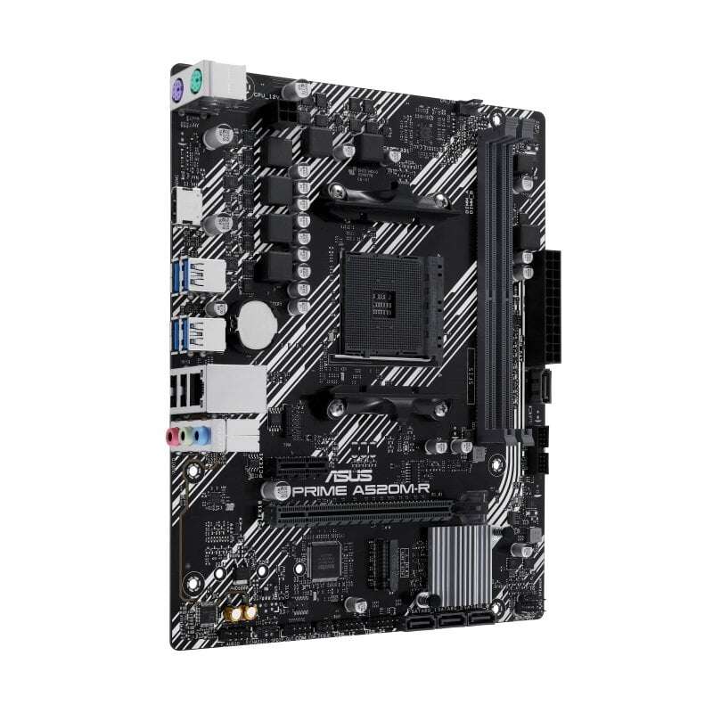 Asus prime a520m-r placa base amd4 2x ddr4 - hdmi, m.2, pci express, 4x sata iii, usb 2.0, 3.2, rj-45, microatx