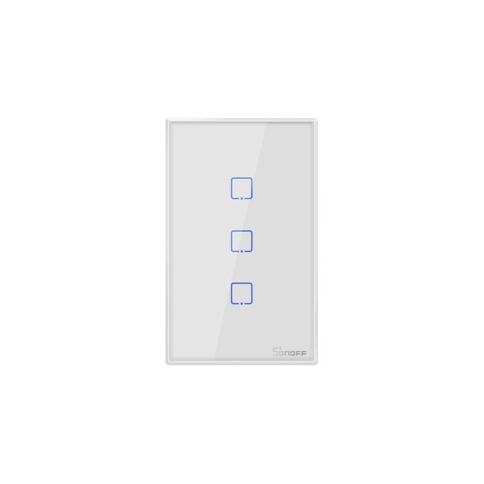 Sonoff T2 3 canales interruptor WiFi Domotica Alexa Google Home revestimiento de cristal compatible con Cassette Italiane 503