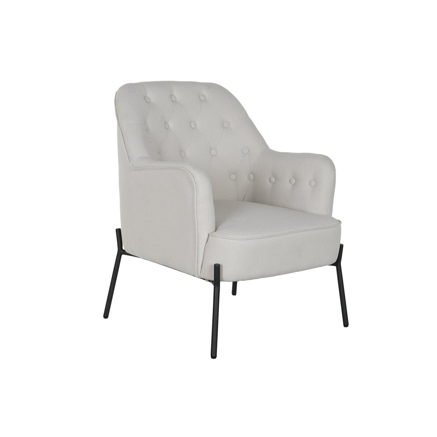 SILLON POLIESTER METAL 65X73X79,5 BEIGE FIJALO MB207892