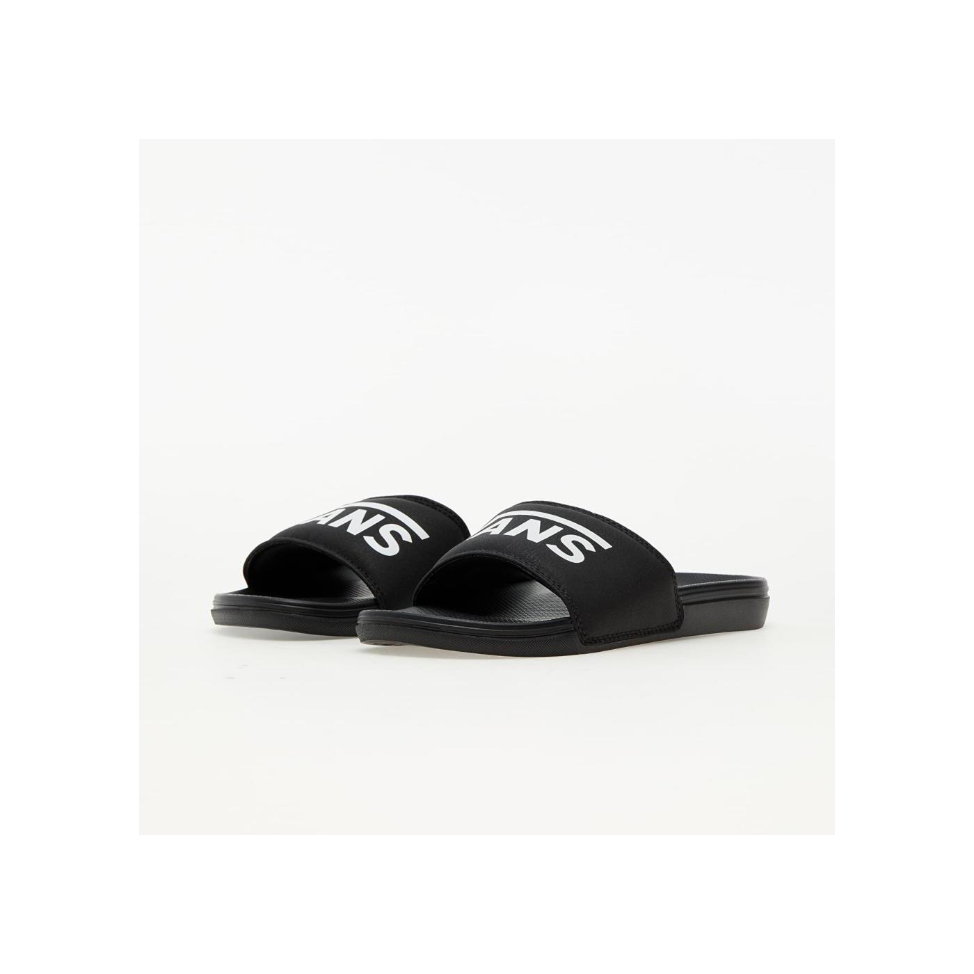 Chanclas Negras Vans La Costa Slide-On comodas secado rápido logo superior