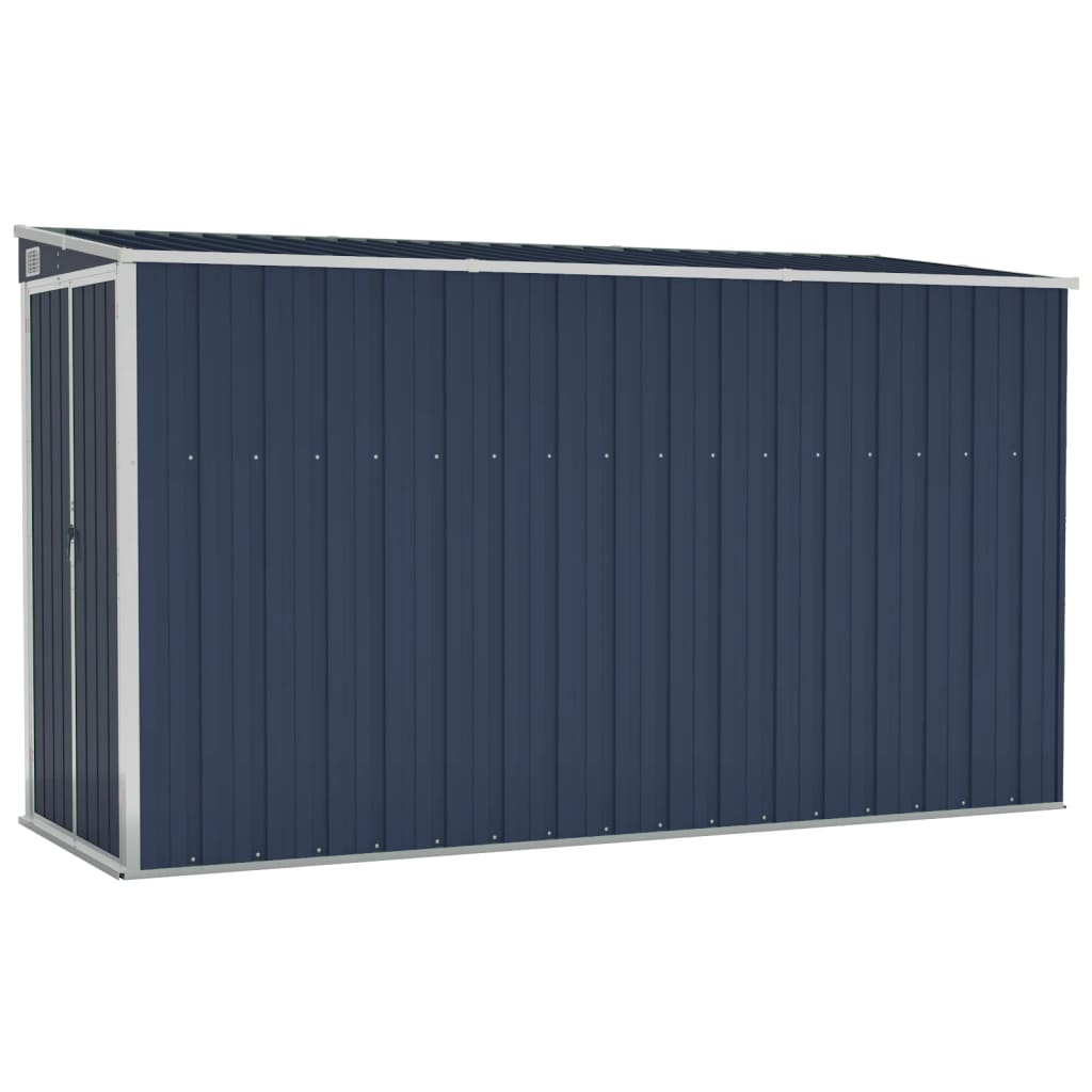 vidaXL Cobertizo de Jardín de Pared Acero Galvanizado 118x288x178 cm Casata Color Antracita,  Gris,  Verde y mas