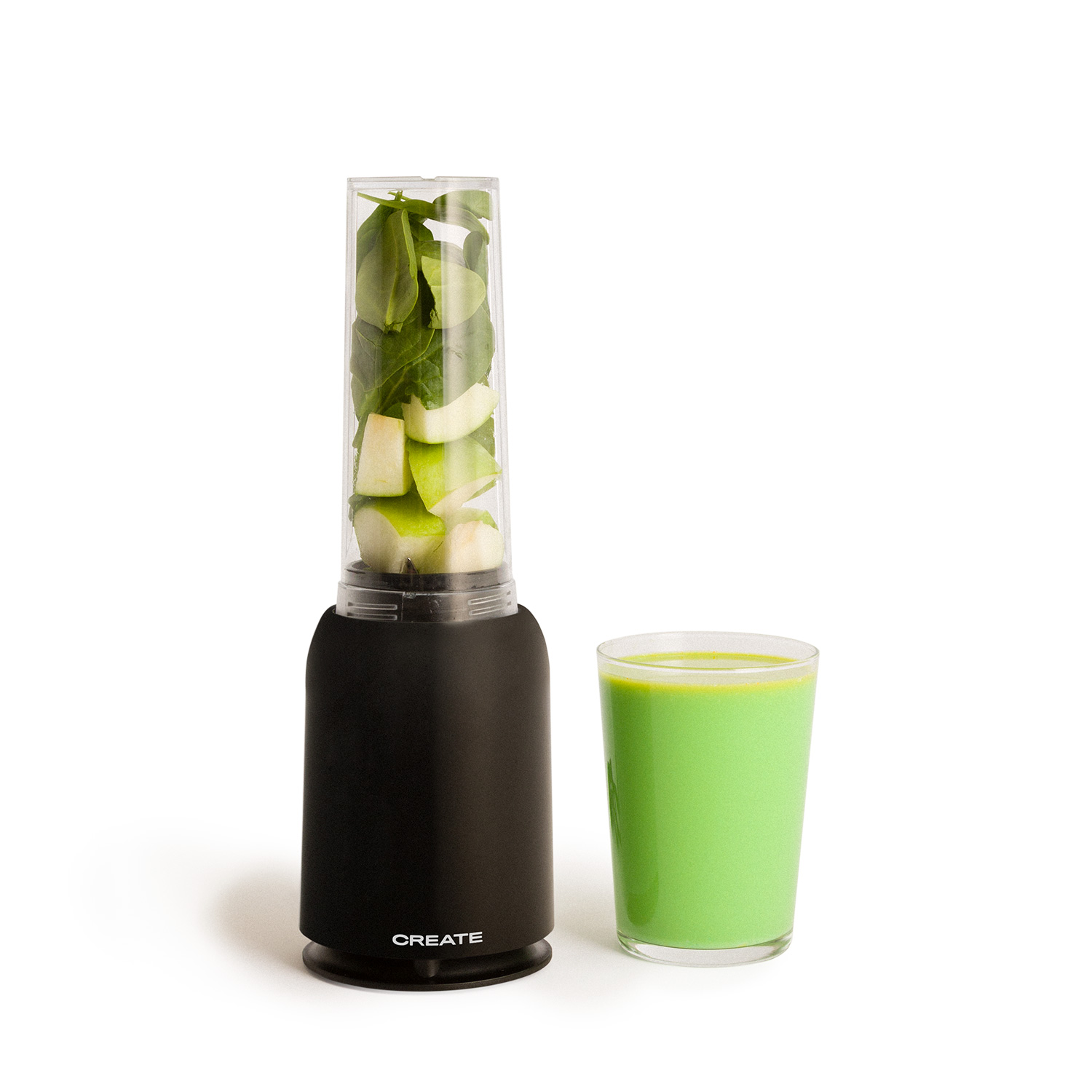 CREATE - Batidora con Vaso Portátil de 400 ml, para zumos, batidos y smoothies - Libre de BPA y tóxicos - 230W - MOI STUDIO