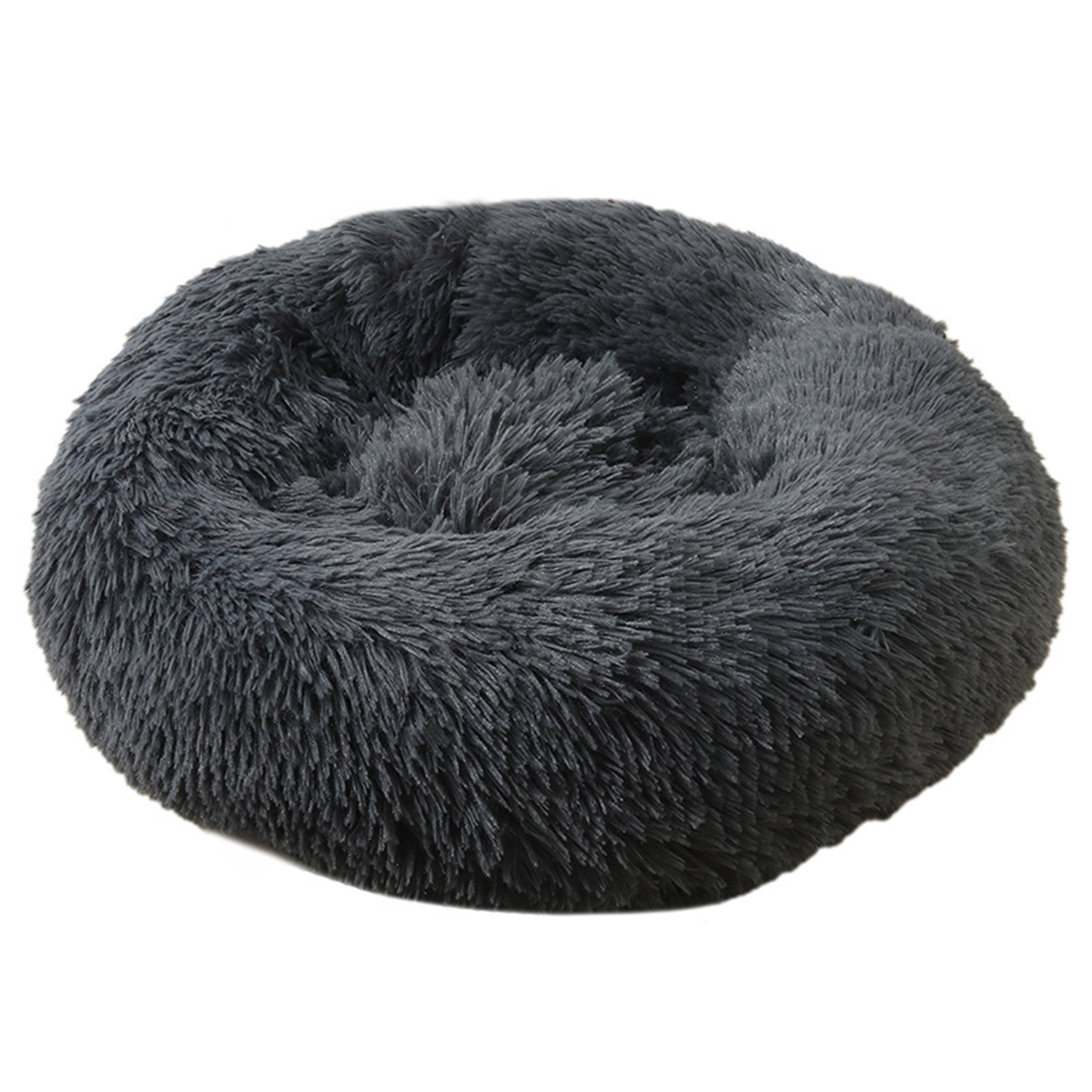 GREATOYAR Cama para Mascotas Pequeños, Cama Perro, Cama Gato Redonda, Cama de Mascota de Donut, Inferior Antideslizante, Cómodo, Cálida, 55X25cm, Color Rosa/Gris/Crema